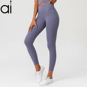 AL Yoga Legging Puh Up Fie Esporte Calça Cortada Mulheres Suave Alta Espera Hip-lift Elatic Sweatpant Sem Linha T Slim Pilate Trouer Sweatuit de Cor Sólida