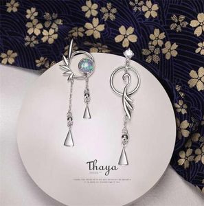 Thaya 925 Sterling Silver Flamingo Earrings Stud For Women Dangle Japanese Style Earring Fine Jewelry Gifts 2201086404666