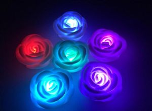 Rose Flower LED Light Night Changing 7 Colors Romantic Candle Light Lamp High Quality Festival Party Decoration Light9256324