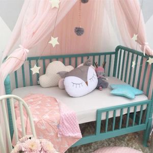 Cama de bebê dobrável mosquiteiro crianças cama cúpula coroa pendurado dossel cortina princesa jogar tenda menina berços decoração do quarto 240223