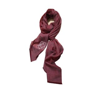 Новые верхние шарфы Музыкальные ноты Кашемировый шелковый платок Роскошный дизайнерский принт с буквами Пашмина Зима для мужчин и женщин Красно-серое кольцо с монограммой
