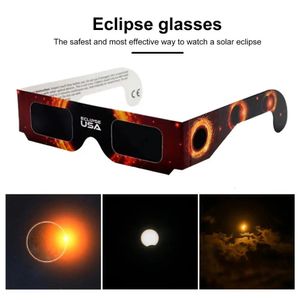 Sun Viewing Glasses 10/30/50 Pcs Solar Eclipse Glasses Safety Viewing Block for Harmful Uv Lightweight Neutral Transparent 240307