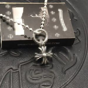 Necklace Hip Hop Vintage Single Loop Square Cross Pendant Sweater Chain