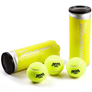 AMASPORT Padel Ball Wool High Rebounce High Quality 3/6Pcs Pressurized Professional Padel Tennis Ball for Outdoor Sport 240304