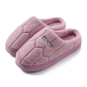 GAI LAYUE Cotton slippers women winter stay at home with thick soles anti slip and warm plush slippers 37128