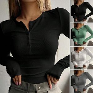 Blusas femininas sexy clube magro malha o pescoço t-shirt mulheres camisetas roupas de algodão manga comprida moda coreana primavera outono botão up colheita