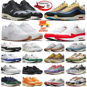 designer 1 running shoes for men women sneakers Sean Wotherspoon Monarch Noise Aqua Anniversary White Gum Evergreen Aura mens trainers sports