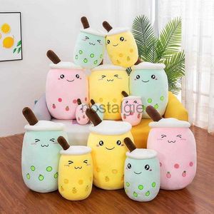 Djurparty Plush Animal 25 cm Milk Tea Plushs Toy Plushie Brewed Animals - fylld tecknad cylindrisk kroppskuddar koppformad kudde 240307