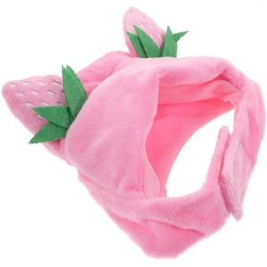 Costumi per gatti Fascia per animali domestici Cappello a fragola Copricapo per cuccioli Abiti per cani domestici Cartone animato Delicato Decora decorativo