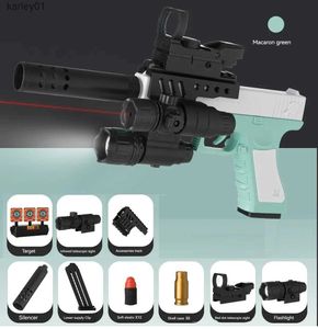 Gun Toys Shell Wyrzucanie Glock Toy Gun Soft Bullet Pistol G17 Pistola Airsoft Fake Gun Plastic Strzelanie Model dla dzieci dorosłych YQ240307