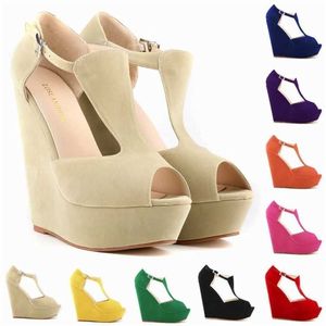 Hot Womens Leisure Slope Heel High Waterproof Platform Wedges Roman Fish Mouth Large Cool Shoes Summer Sandal Women Sandals Sandles Heels 240228