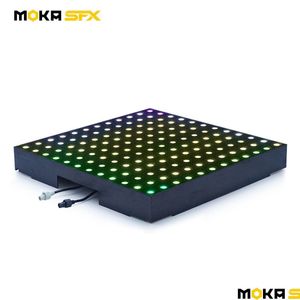 LED dans pisti 144 piksel LED dans pisti rgb 3 in 1 50x50cm 3D Işık Paneli DMX512 Uzaktan Kumanda Temperli Cam Sahne Döşeme Fayans F DHZ5F