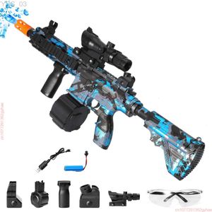 Gun Toys M416 electric burst water bomb toy gun for boys and girls outdoor crystal bomb toy gun childrens toy gift YQ240307