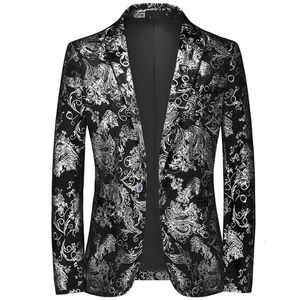 Mode Herren Casual Boutique Business Bronzing Design Abendkleid Anzug / Herren Slim Fit Blazer Jacke Mantel 240304