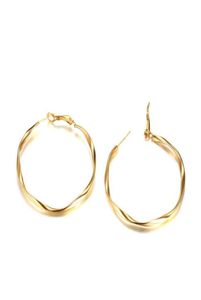 Trendy Large Hoop Earrings For Women Gold Color Earing Stainless Steel Circle Female Jewelry Oorbellen Huggie3121020