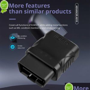 Diagnostiska verktyg Nya ELM327 v2.1 mini bilmotor fettkodläsare obd2 skanner bluetooth diagnostiskt verktyg för iOS/android drop leverans dhgzn