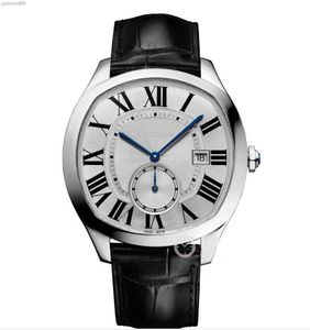 Лучшие модные мужские автоматические механические часы AAA, классические деловые швейцарские ежегодные взрывные высококачественные роскошные часы с белым циферблатом, лаконичный календарь