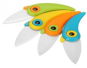 1pc açık kamp kuş şekilli katlanır katlanır seramik bıçak meyve sebze kesim ayrıştırma mini bıçaklar piknik aksesuarları rastgele renk 4040309