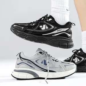 Högkvalitativ löpskor Casual skor föremål 2025 Obsidian Stealth Black Sports and Leisure Shoes Grey Sky Outdoor Trainers Flying Weaving Mens Og Mesh Shoe Satch