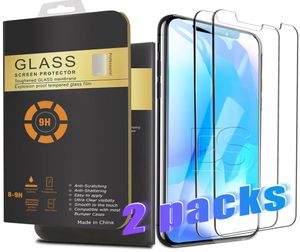 2 Pack Tempered Glass Screen Protector 25D Rounded Edge For Iphone 67811121314 Pro Max X XR XS PLUS3105846