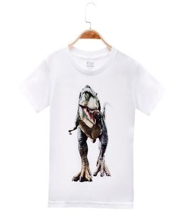 2018 Nova Chegada Crianças Roupas Crianças Camisetas Animal Dinossauro 100 Algodão Criança Meninos Camiseta Curta Roupas de Bebê Meninas Tops Tees3583430