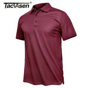 Tacvasen Summer Polo Tee Shirts Mens Kort ärm Snabbt torrt t-shirt andningsbar arbete Skjorta fiske vandring golf polos topp man 240301