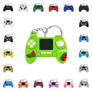 20st PVC Chains Creative Fun Game Handle Ring Cute Cartoon Game Controllers Holder Men Women Car Keys Pendants171K