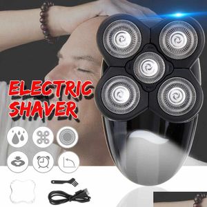 Electric Shavers Spz 4D Men Electric Shaver Rechargeable Razors Bald Head Shaving Beard Trimmer Nose Hair Cutter Usb Portable Home Tra Dh0Kz