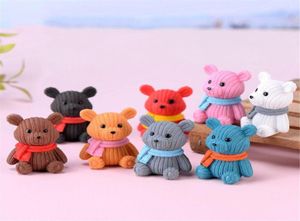 Fyllda plyschdjur Party Home Decoration Accessories Cute Plastic Bear Miniature Fairy Easter Animal Garden Figures Decor D8425613