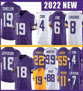 Personalizzato Justin Jefferson Minnesota039039Vikings039039Jersey Adam Thielen Dalvin Cook Harrison Smith gioventù Donna Kirk Co7750838