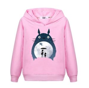 Girl039S Totoro Sıradan Sweatshirt Uzun Kollu Sonbahar Kış Kış Kapüşonlu Kids Moda Karikatür Kepuk Pamuk Ceket 2111102124730