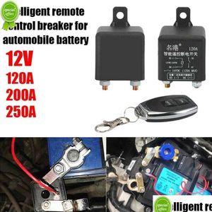 Other Auto Parts New Battery Switch Relay 12V Remote Control Disconnect Cut Off Isolator Anti-Theft With Fobs Drop Delivery Automobile Dhdcm