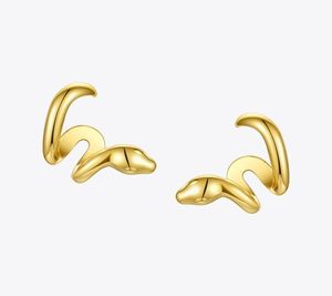 Stud ENFASHION Punk gebogene Schlange Ohr Manschette Clip auf Ohrringe für Frauen unregelmäßige Goldfarbe Ear Cuff Ohrringe Modeschmuck Geschenke E14954635