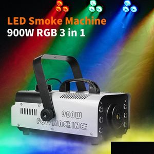 Sis Machine Bubble Makinesi Moka Sfx 900W Etkisi Sis Hine Kablosuz Uzaktan Duman Taşınabilir Parti Maker Stage Düğün DJ Disco Dhldu