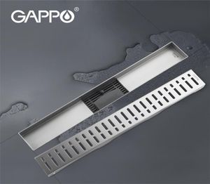 GAPPO Antiodor Drains Recgangle Linear Waste Drainer Bathroom Floor Drain Cover Stopper Bathroom Shower Drain Hair Catcher T200718696608