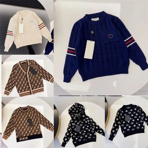 Maglione con cappuccio di marca per bambini maglione unisex di alta qualità maglione per bambini pullover autunno e inverno felpa per bambini Mantieni caldo abbigliamento stampato con lettere AAA