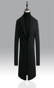 Men039s Trench Coats 2021 Winter Fashion Boutique Wear Casual Business Wool Long Coat Mens Overcoats Gray Jackets2351405