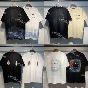 ラグジュアリーメンズストリートTシャツ真新しいプリントテスディンガークルーネックシャツ夏半袖ポロス