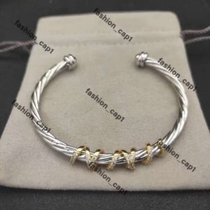 David Yurma Bracelet DY Bracelet Designer Cable Bracelet Fashion Jewelry For Women Men Gold Silver Pearl Head Cross Bangle Bracelet Dy Jewelry Man Christmas Gift 977