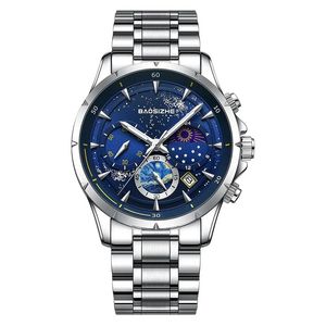 Полные звезд бизнес-часы высокого класса мужские механические водонепроницаемые модные кварцевые часы мужские оптовые студенческие часы для мальчиков C4