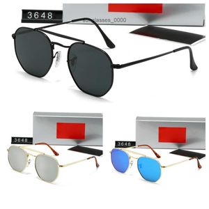 Luxurys Bans Designer Men Men Men Sunglasses Adumbral UV400 Eyewear Classic Brand Eyeglasses 3648 Male Sun Glasses Rays Metal Frame Raybans wox Case 762c
