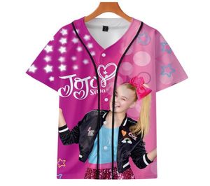 Kreskówka jojo siwa print baseball T Shirt Kobiety Men Baseball Mundlid Harajuku Streetwear Hip Hop krótkie rękawowe koszulki baseballowe 2209981