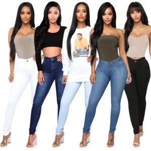 Jeans Low price promotion women high waist jeans casual skinny slim jeans high stretch denim pencil pants plus size S3XL New