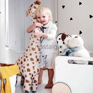 Animais 100cm tamanho grande simulação brinquedos de pelúcia macio animal girafa dormindo boneca para meninos meninas presente de aniversário crianças brinquedo 230626 240307