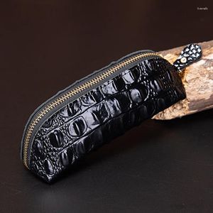 Cosmetic Bags Clutch Bag Eyeglasses Pencil Small Leather Goods Crocodile Print