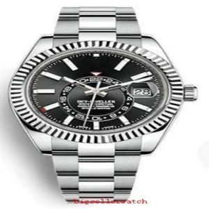 Topselling Wysokiej jakości zegarek zegarek niebo mieszkanie 326934 42 mm czarna tarcza stali nierdzewnej Azja 2813 ruch Automatyczny zegarek męski WA246E
