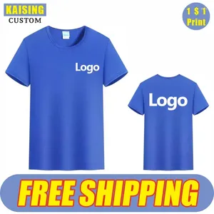 Ternos masculinos A1837 KAISING Quick Dry Sport Camiseta Logotipo personalizado Bordado Design Pessoal Impressão Moda Running Tops Homens Mulheres Verão