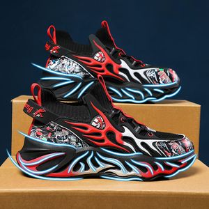 Designer Big size Chinese Red Blade Shoes Men's and Women's Flying Weaving Sneakers Casual Shoes Black White Running Shoes China-Chic Shoes size36-46
