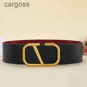 Womens Belt Black Red Designer Reversible Big v Buckle Real Cowhide Berserk Cintura Lusso Uomo Woman Fashion Letter Belts 3CZV