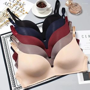 Bras Japanese Slim Clothes No Trace Underwear Women Underwire Small Breasts Gather Girls Thin Student Smooth Bra Cover